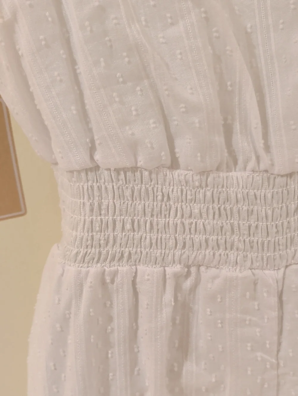 Copper Key White Sleeveless Mini Dress with Smocked Waist Size XS 100% Cotton - Picture 7 of 10